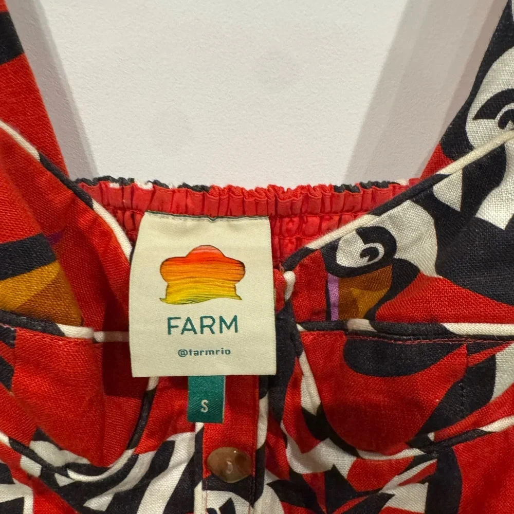 Farm Rio Red Tropical Print Dress - Picture 3 of 5